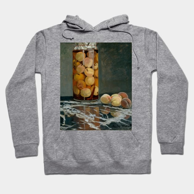 Jar of Peaches by Claude Monet Hoodie by Classic Art Stall